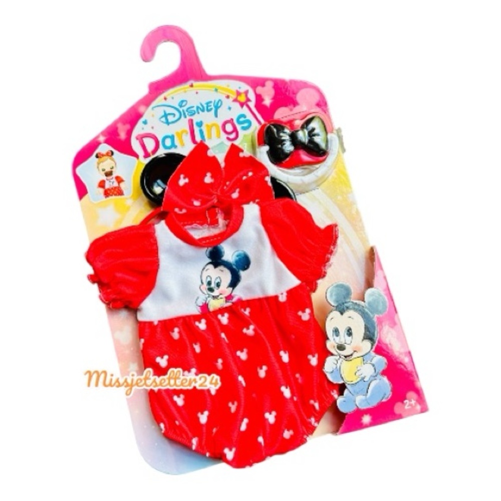 NWT Disney Darlings Deluxe Doll Mickey Mouse Outfit Clothes Pacifier Headband